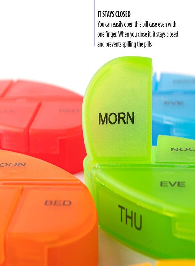 Deke Home - Stackable Pill Organizer, 4 Times a Day Weekly Pill Box, 7 Day Medicine Dispenser, Pill Container for Vitamin, Supplement, Durable Hard Case, Secure Closure, BPA Free, Easy to Clean. - Image 3